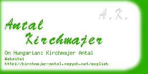 antal kirchmajer business card